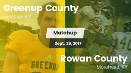 Matchup: Greenup County vs. Rowan County  2017