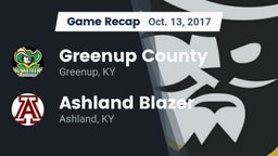 Recap: Greenup County  vs. Ashland Blazer  2017