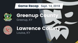Recap: Greenup County  vs. Lawrence County  2018
