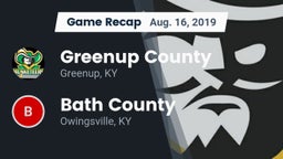 Recap: Greenup County  vs. Bath County  2019