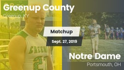 Matchup: Greenup County vs. Notre Dame  2019