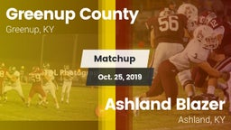 Matchup: Greenup County vs. Ashland Blazer  2019