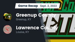 Recap: Greenup County  vs. Lawrence County  2022