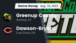 Recap: Greenup County  vs. Dawson-Bryant  2023