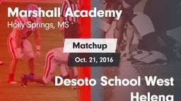 Matchup: Marshall Academy vs. Desoto School West Helena 2016