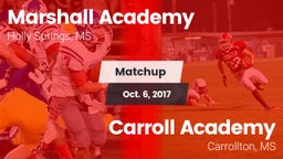 Matchup: Marshall Academy vs. Carroll Academy  2017