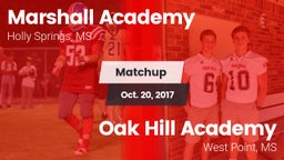 Matchup: Marshall Academy vs. Oak Hill Academy  2017