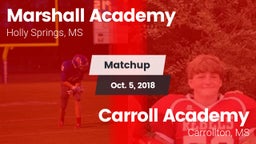 Matchup: Marshall Academy vs. Carroll Academy  2018