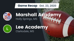 Recap: Marshall Academy  vs. Lee Academy  2020