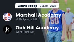 Recap: Marshall Academy  vs. Oak Hill Academy  2022