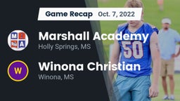Recap: Marshall Academy  vs. Winona Christian  2022