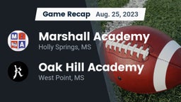 Recap: Marshall Academy  vs. Oak Hill Academy  2023