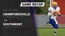Recap: Crawfordsville  vs. Southmont  2016