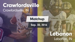 Matchup: Crawfordsville vs. Lebanon  2016