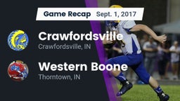 Recap: Crawfordsville  vs. Western Boone  2017