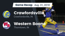 Recap: Crawfordsville  vs. Western Boone  2018