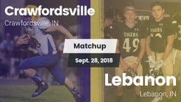 Matchup: Crawfordsville vs. Lebanon  2018