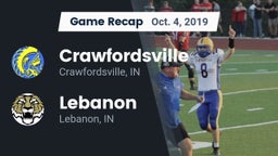 Recap: Crawfordsville  vs. Lebanon  2019