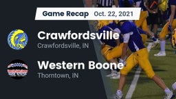 Recap: Crawfordsville  vs. Western Boone  2021