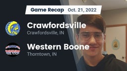 Recap: Crawfordsville  vs. Western Boone  2022