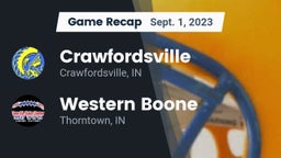 Recap: Crawfordsville  vs. Western Boone  2023