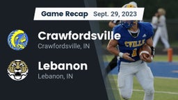 Recap: Crawfordsville  vs. Lebanon  2023