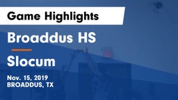 Broaddus HS vs Slocum  Game Highlights - Nov. 15, 2019