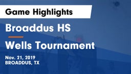 Broaddus HS vs Wells Tournament Game Highlights - Nov. 21, 2019
