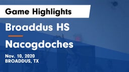 Broaddus HS vs Nacogdoches  Game Highlights - Nov. 10, 2020
