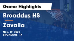 Broaddus HS vs Zavalla  Game Highlights - Nov. 19, 2021