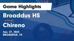 Broaddus HS vs Chireno  Game Highlights - Jan. 27, 2023