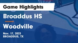 Broaddus HS vs Woodville  Game Highlights - Nov. 17, 2023