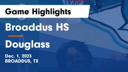 Broaddus HS vs Douglass  Game Highlights - Dec. 1, 2023