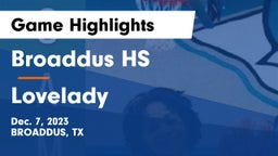 Broaddus HS vs Lovelady  Game Highlights - Dec. 7, 2023