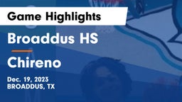 Broaddus HS vs Chireno  Game Highlights - Dec. 19, 2023