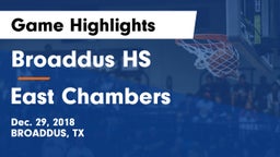Broaddus HS vs East Chambers  Game Highlights - Dec. 29, 2018