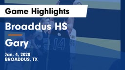 Broaddus HS vs Gary  Game Highlights - Jan. 4, 2020