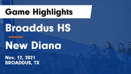 Broaddus HS vs New Diana  Game Highlights - Nov. 12, 2021