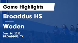 Broaddus HS vs Woden  Game Highlights - Jan. 14, 2023