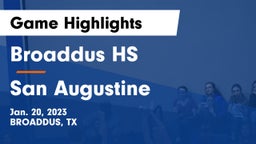 Broaddus HS vs San Augustine  Game Highlights - Jan. 20, 2023