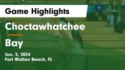 Choctawhatchee  vs Bay  Game Highlights - Jan. 5, 2024