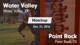 Matchup: Water Valley vs. Paint Rock  2016