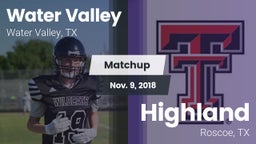 Matchup: Water Valley vs. Highland  2018