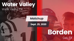 Matchup: Water Valley vs. Borden  2020