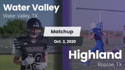 Matchup: Water Valley vs. Highland  2020
