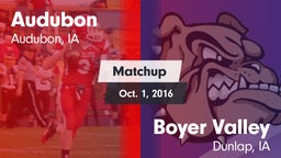 Matchup: Audubon vs. Boyer Valley  2016