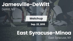 Matchup: Jamesville-DeWitt vs. East Syracuse-Minoa  2016