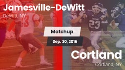 Matchup: Jamesville-DeWitt vs. Cortland  2016