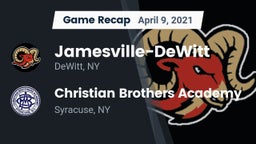 Recap: Jamesville-DeWitt  vs. Christian Brothers Academy  2021