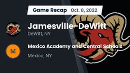 Recap: Jamesville-DeWitt  vs. Mexico Academy and Central Schools 2022